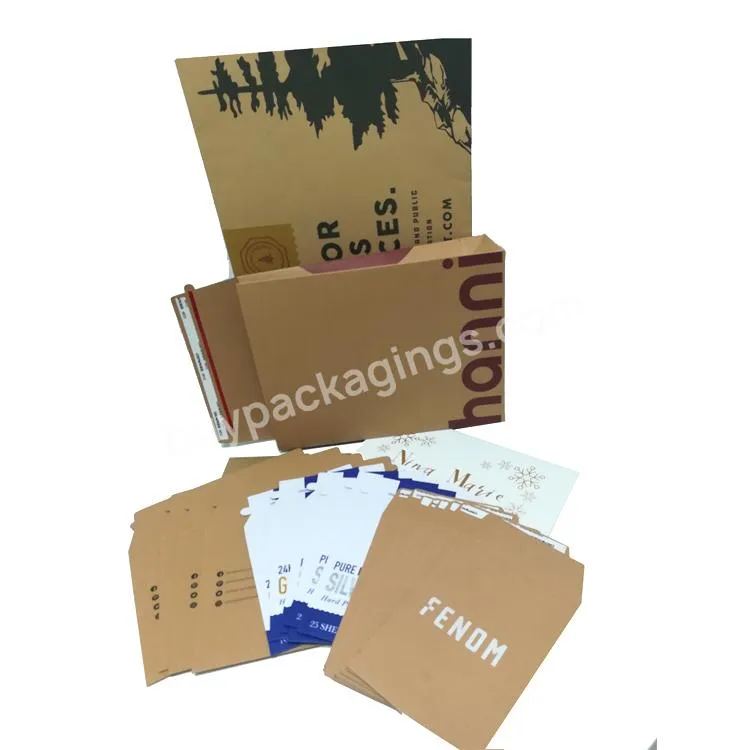 Wholesale custom clothing packaging selft adhesive cute craft paper envelope packaging