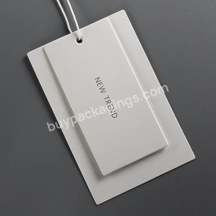 Wholesale Custom Clothing Paper Hang Tags Stamping Rose Gold Foil Swing Tag For Clothing