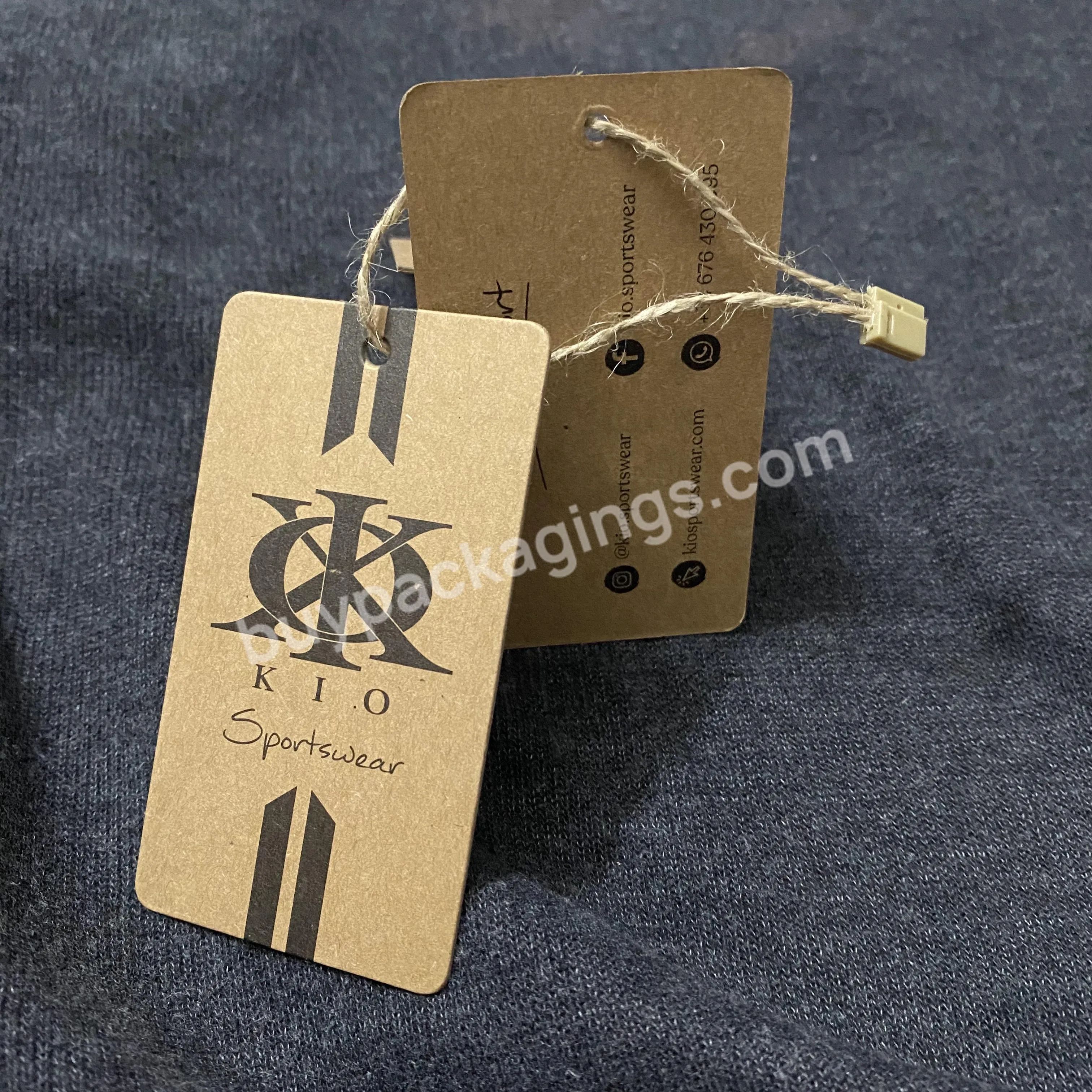 Wholesale Custom Clothing Paper Hang Tags Stamping Rose Gold Foil Swing Tag For Clothing