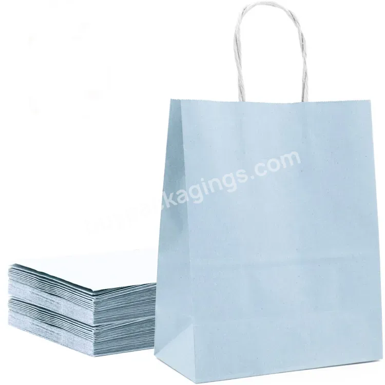 Wholesale Custom Color Kraft Paper Eco Gift Shopping Take Away Packaging Paper Bags