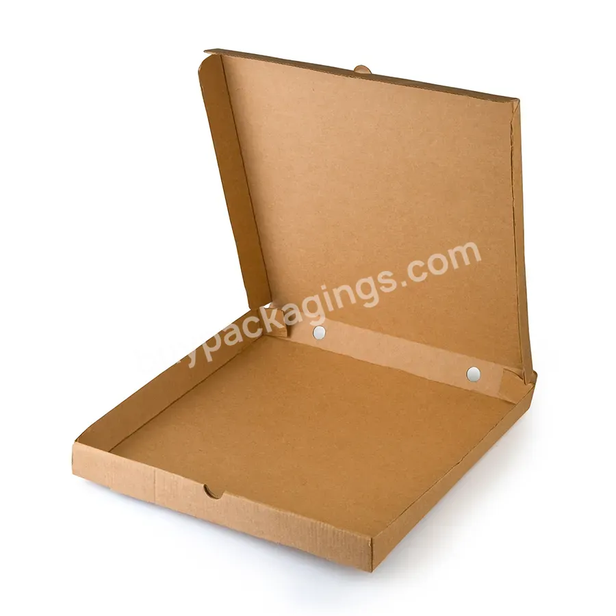 Wholesale Custom Color Logo Printing Disposable Kraft Cardboard Brown Takeaway Pizza Boxes