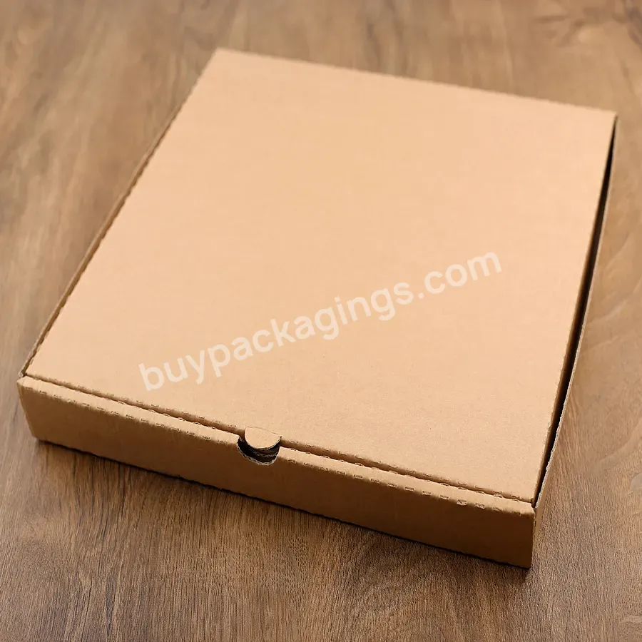 Wholesale Custom Color Logo Printing Disposable Kraft Takeaway Cardboard 7/10/12/33 Other Inch White Brown Pizza Box