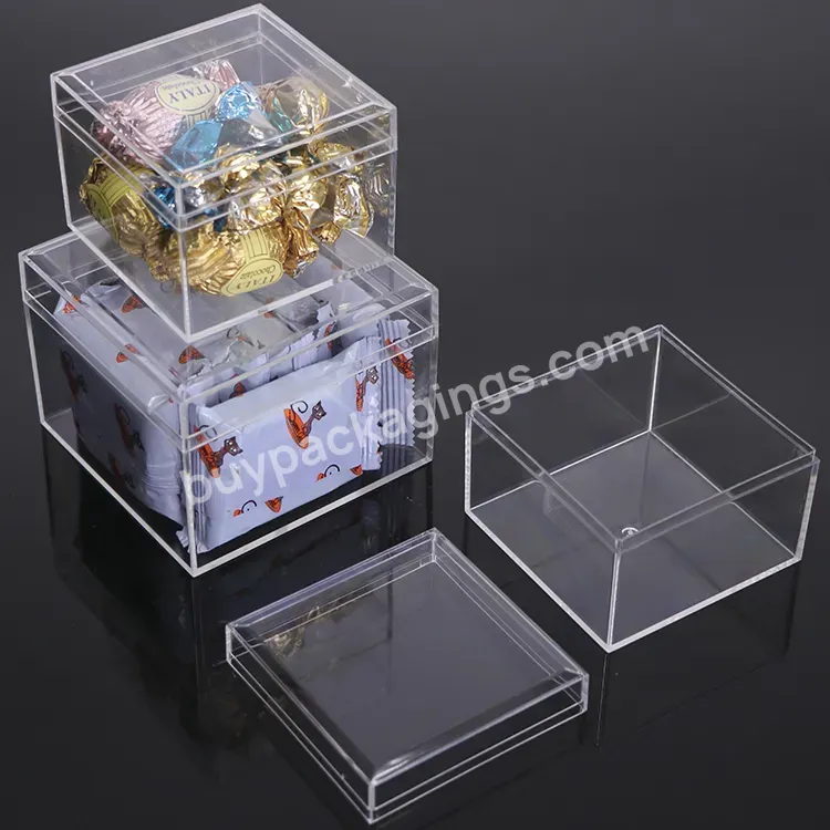 Wholesale Custom Design Molding Transparent Packaging Wedding Candy Box Clear Box For Candy Bakery Cookie Candy Box Packaging