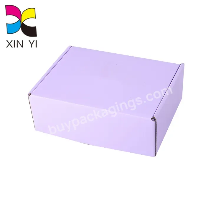 Wholesale Custom Eco Friendly Paper Packaging Purple Shipping Mailer Corrugated Boxes