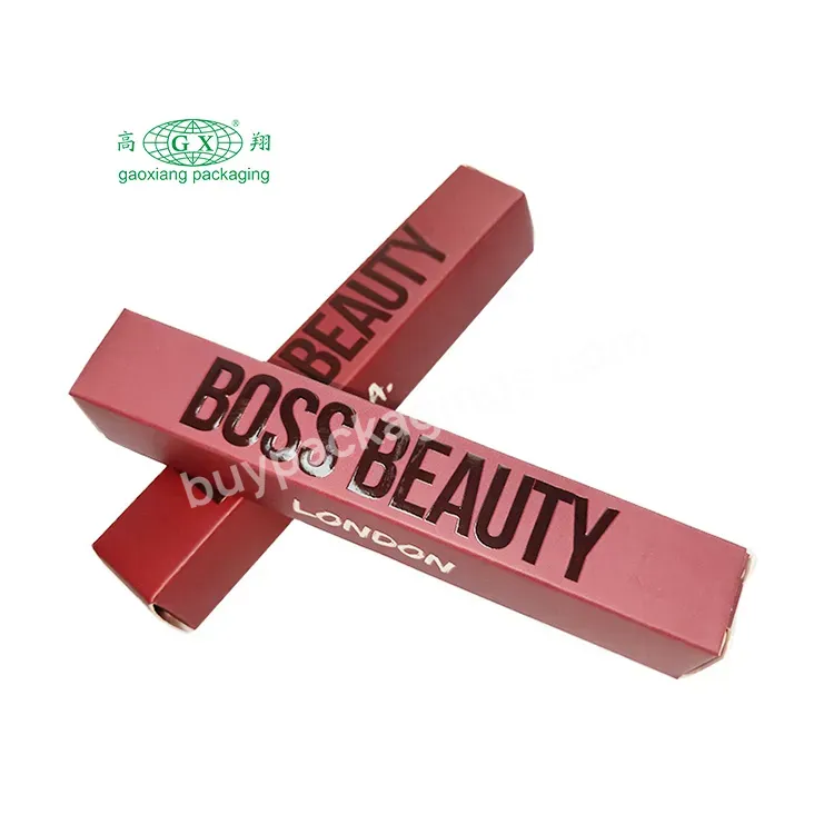 Wholesale Custom Embossed Logo Luxury Lipgloss Tube Packaging Paper Boxes