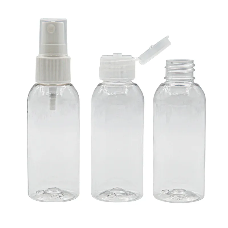 Wholesale Custom Empty Plastic Spray Bottle 60ml 100ml 150ml 200ml White Blue Skin Care Facial PET pump Spray Bottle