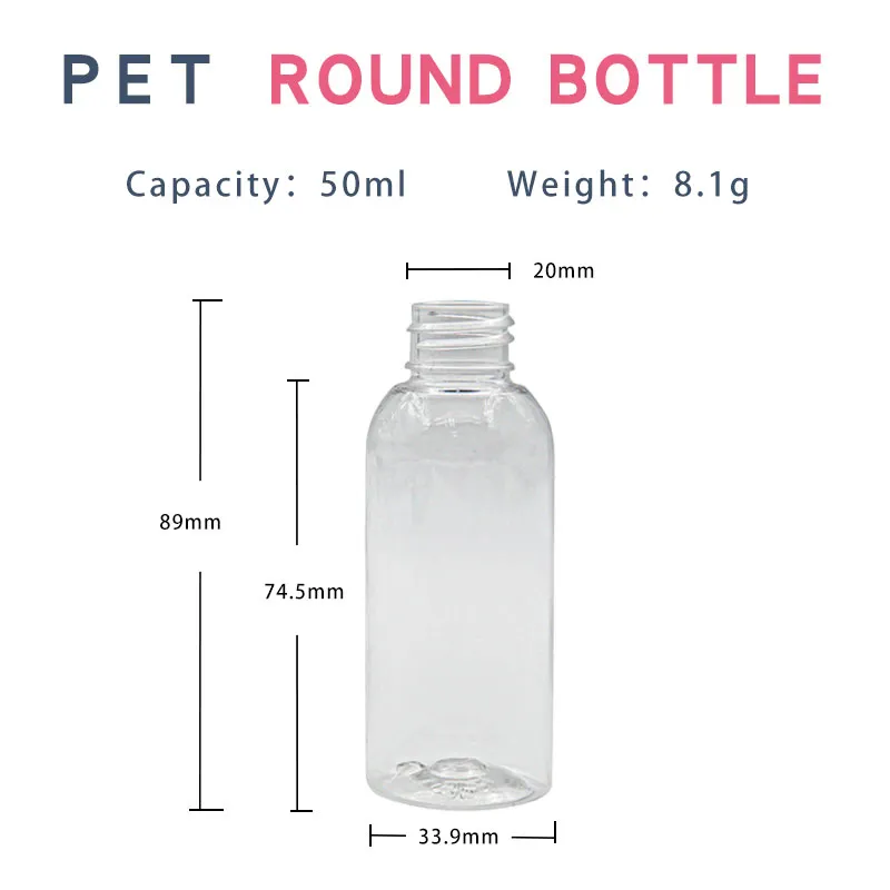 Wholesale Custom Empty Plastic Spray Bottle 60ml 100ml 150ml 200ml White Blue Skin Care Facial PET pump Spray Bottle