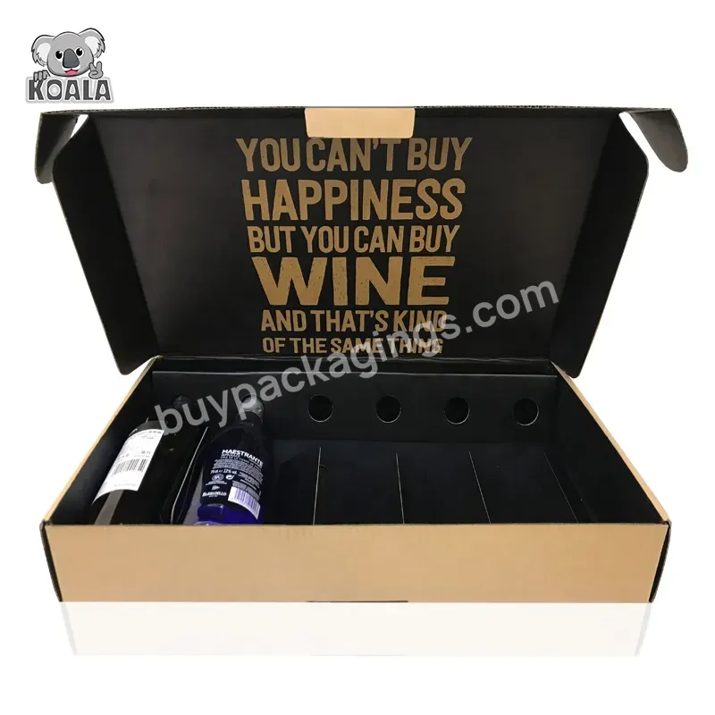 Wholesale Custom Foldable Corrugated Cardboard Packaging Cheap Eco Friendly 6 12 Flat Pack Bottle Wine Box