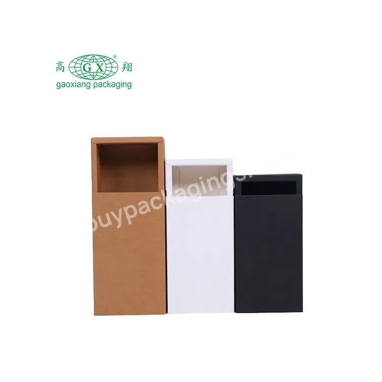 Wholesale Custom Foldable Sliding Rectangle Gift Packaging Kraft Paper Box With Drawer Eco Packaging