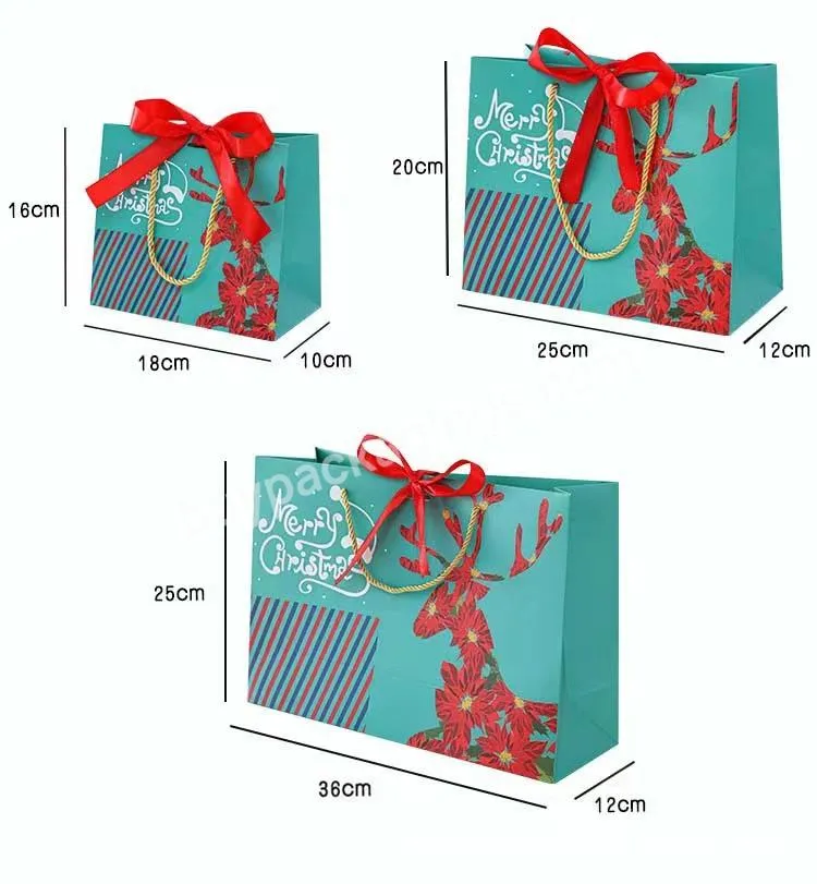 Wholesale Custom High Quality Brown Shopping Kraft Paper Bag For Christmas Paper Bag Gift Paper Packaging Bag