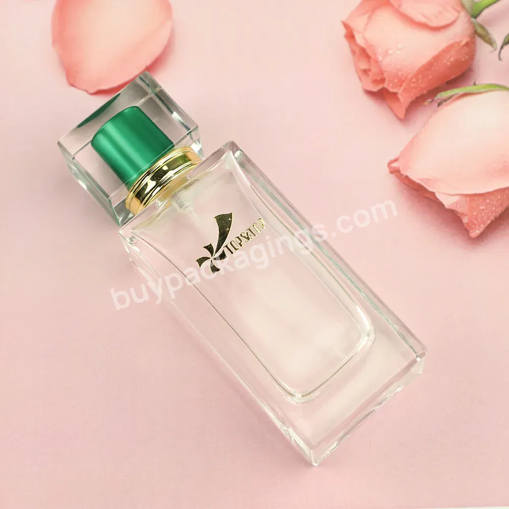 Wholesale Custom High Quality Clear Glass Design Luxury Acrylic Cap Perfume Bottles With Spray Pump