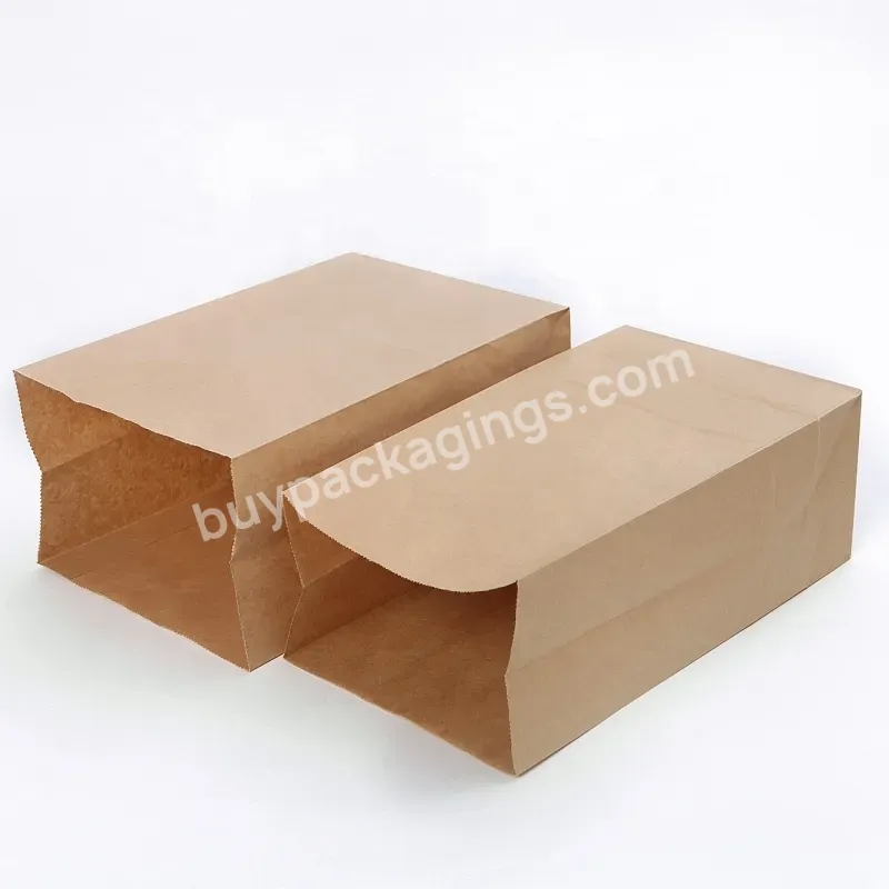 Wholesale Custom High Quality Lunch Paper Bag Square Paper Bag Take Away For Food Packaging Paper Bag Supplier