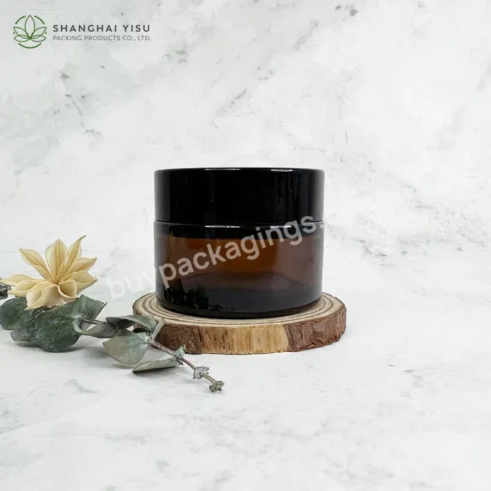 Wholesale Custom Label Amber Glass Candle Jars Matt Amber Soy Wax Scented Candle Jar Cup With Metal Lids