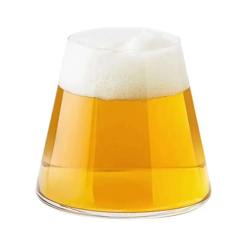 Wholesale Custom Logo 300ml 360ml High Borosilicate Beer Glass Mount Fuji Wine Beer Glass Cup For Home Bar