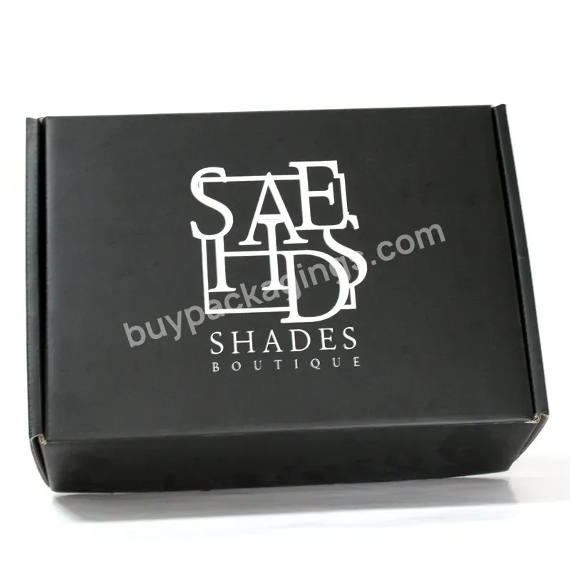 Wholesale Custom Logo Black Corrugated Box Mail Shipping Box Double-sided Printing Foldable Packaging Box