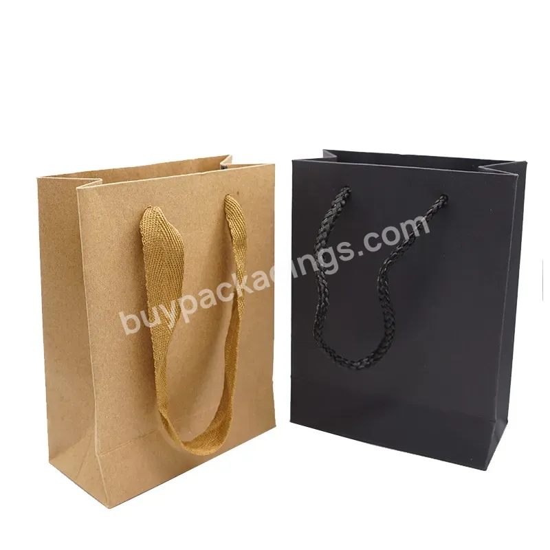 Wholesale Custom Logo Brown Craft Paper Pouch High Quality Cheaper Shopping Packaging Bags