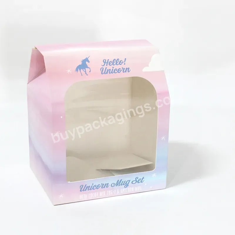 Wholesale Custom Logo Cardboard Cake Box Folding Transparent Packaging Paper Boxes For Cake
