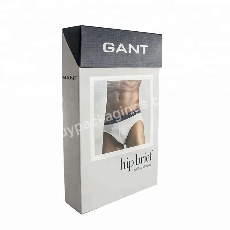 Wholesale Custom Logo Cardboard Folding Clothing Paper Packaging Shipping Boxes For Underwear