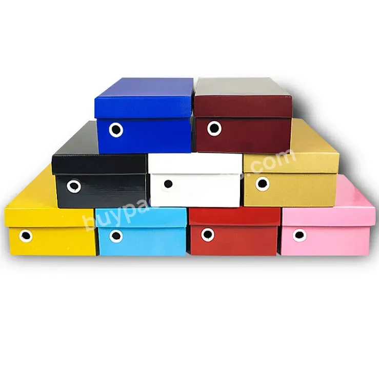 Wholesale Custom Logo Cardboard Shoe Box Paper Packaging Foldable Packing Box For Shoes