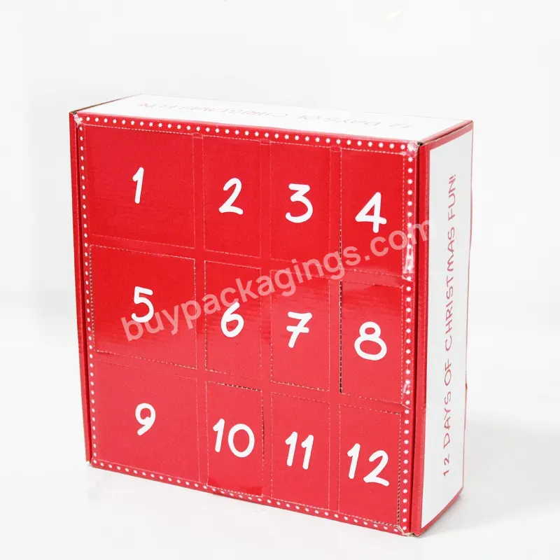 Wholesale Custom Logo Cheap Paper Gift Christmas Calendar Box Decoration Supplies Advent Calander Christmas