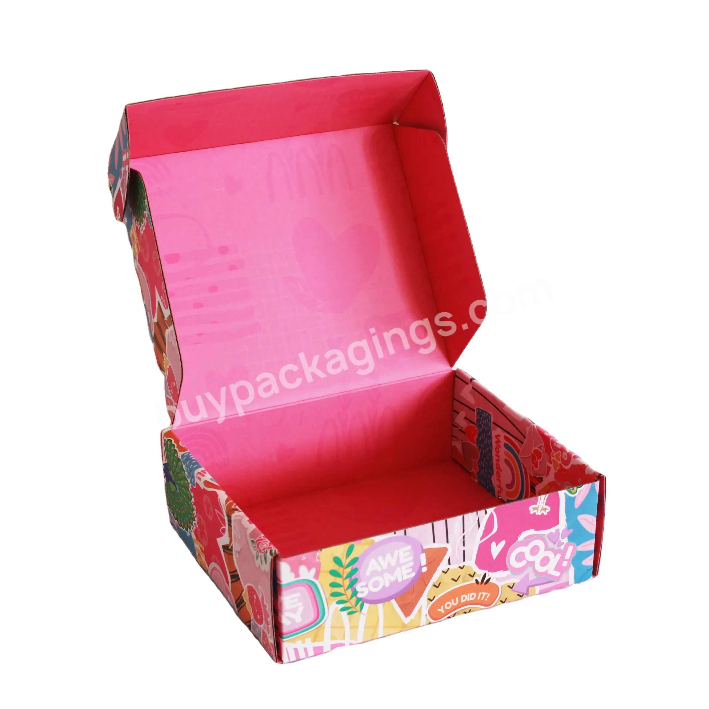 Wholesale Custom Logo Corrugated Box Clothing Shipping Carton Packaging Paper Folding Mailer Boxes For Clothes