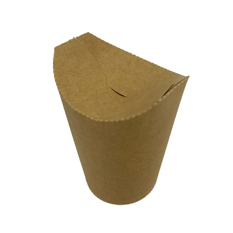 wholesale custom logo disposable kraft paper french fries cup with Barbecue butterfly paper cup