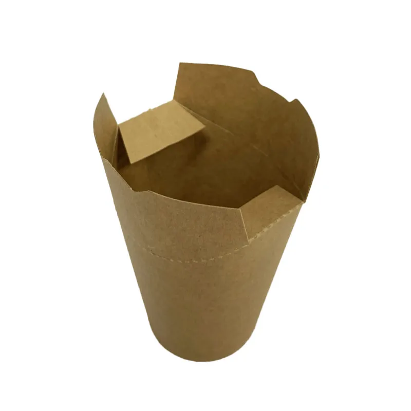 wholesale custom logo disposable kraft paper french fries cup with Barbecue butterfly paper cup