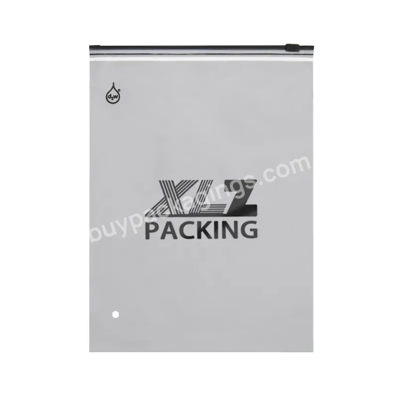 Wholesale Custom Logo Eco Friendly Pvc Frosted Matte Plastic Packaging Zipper Poly Mailing Bag For Clothing & Underwear