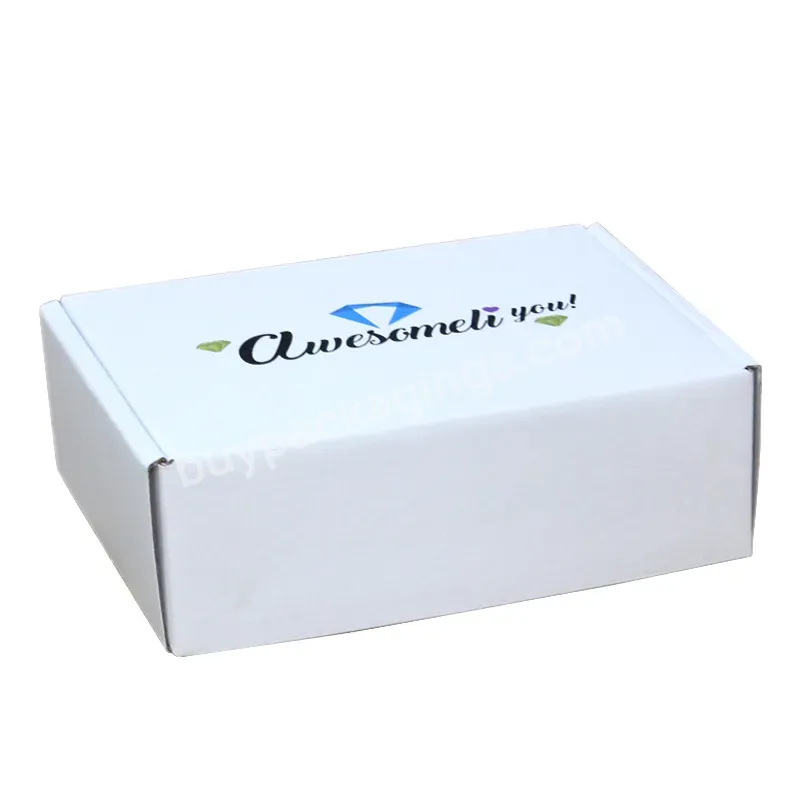 Wholesale Custom Logo Folding White Corrugated Gift Packaging Box Clothing Shipping Mailer Box For Clothes