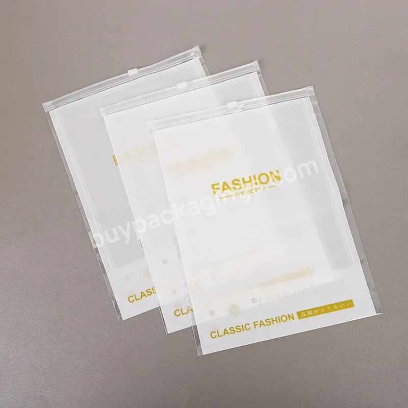Wholesale Custom Logo Frosted Clear Self-sealing Plastic Packaging Bags For Small Businesses
