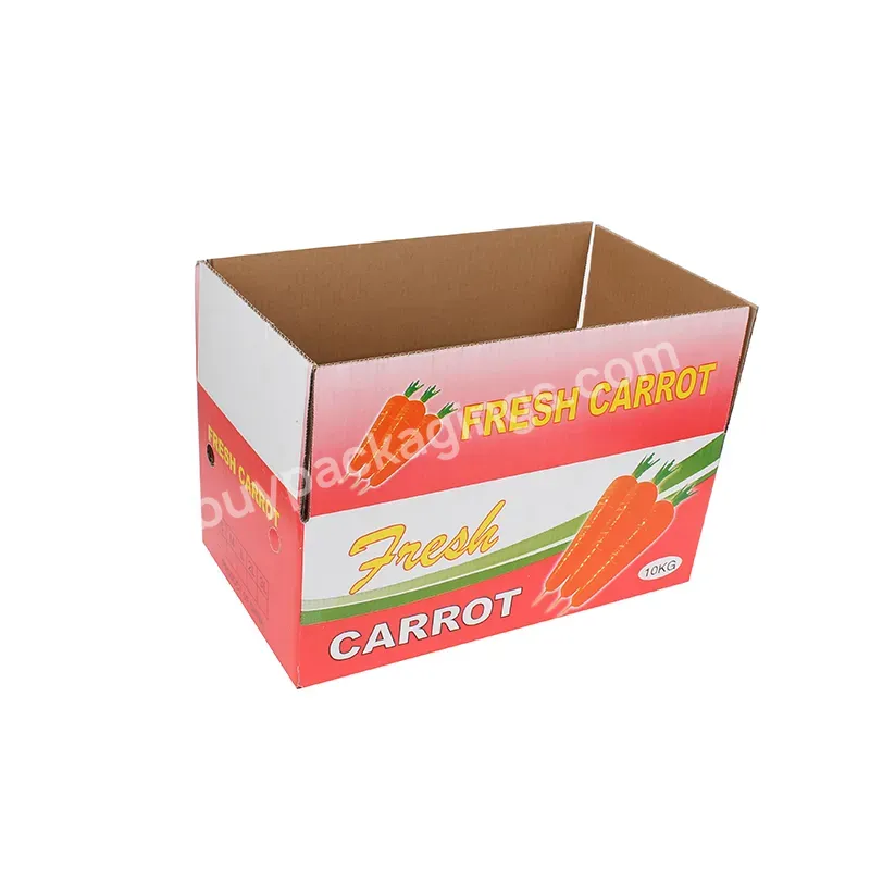 Wholesale Custom Logo High Quality Folding Food Packing Corrugated Paper Fruit / Vegetable Packaging Box