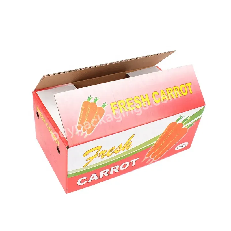 Wholesale Custom Logo High Quality Folding Food Packing Corrugated Paper Fruit / Vegetable Packaging Box