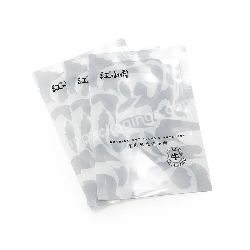 Wholesale Custom Logo High Quality Plastic Packaging 3 Side Seal Pouch Bag With Tear Notch
