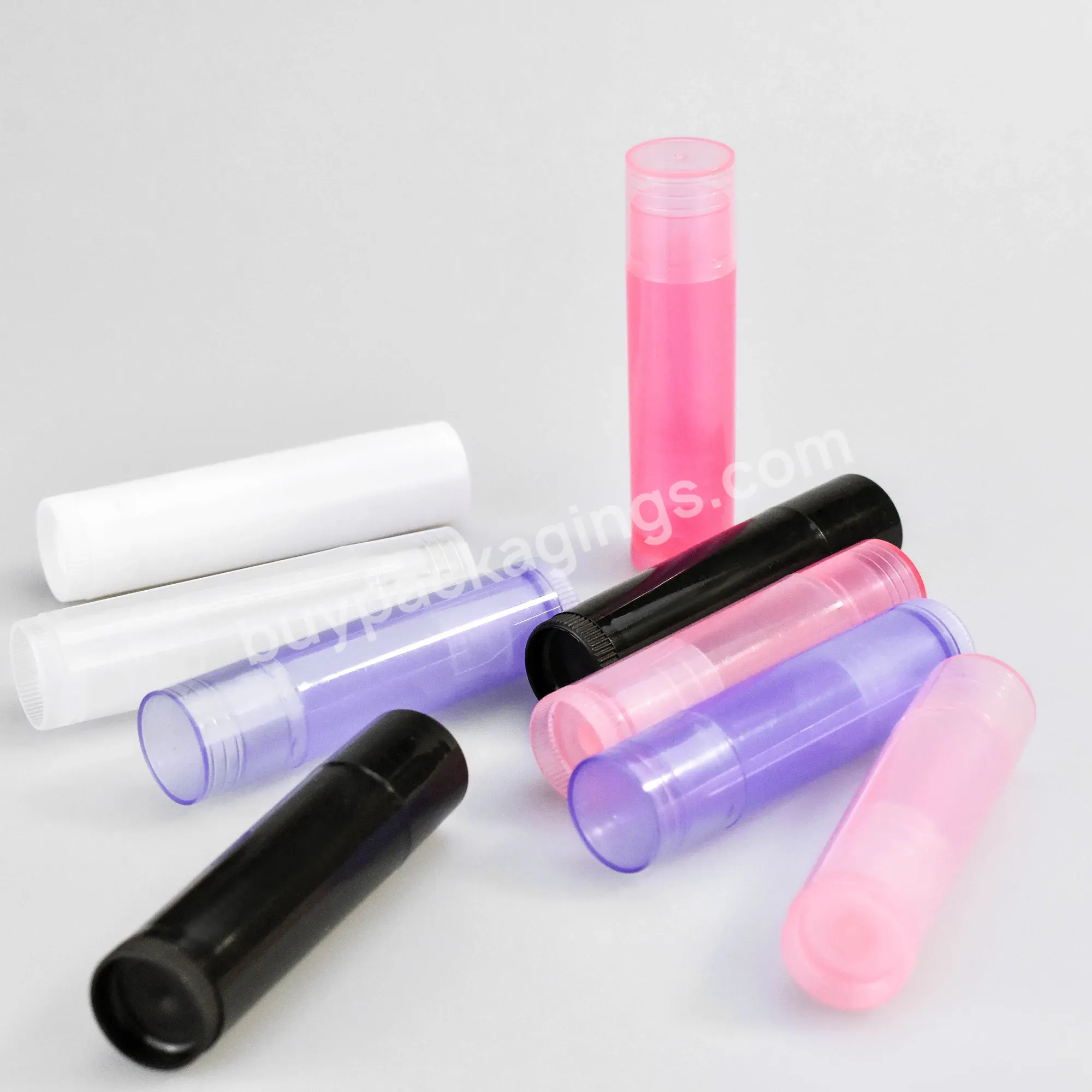 Wholesale Custom Logo Kids Lipbalm Tube Recycle Plastic Cosmetic Packaging Chapstick Lip Balm Tube