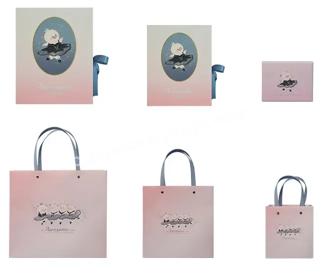Wholesale Custom Logo Lovely Children's Clothing Skirts Packaging Gift Boxes With Ribbon