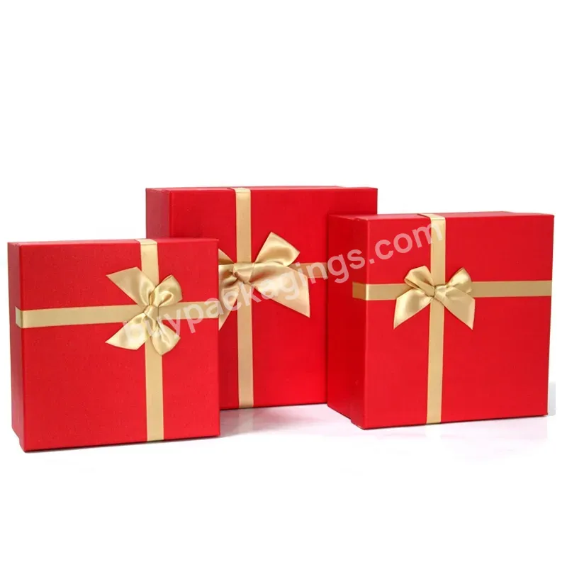 Wholesale Custom Logo Lucky Mystery Box Packaging Box Cardboard With Lid Red Boxes For Gift Sets