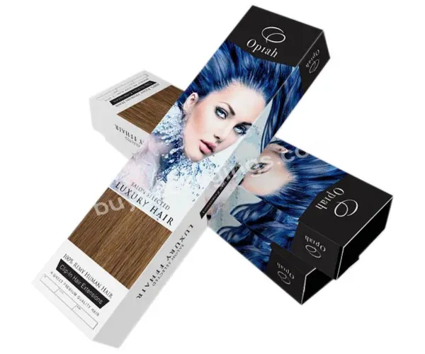 Wholesale Custom Logo Luxury Cardboard Paper Boxes Hair Extension Package Box Wig Packaging