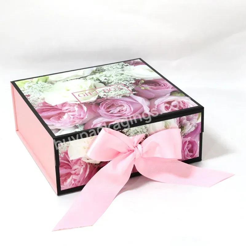 Wholesale Custom Logo Luxury Gift Box Packaging Boxes For Gift Sets Pink Magnetic Gift Box