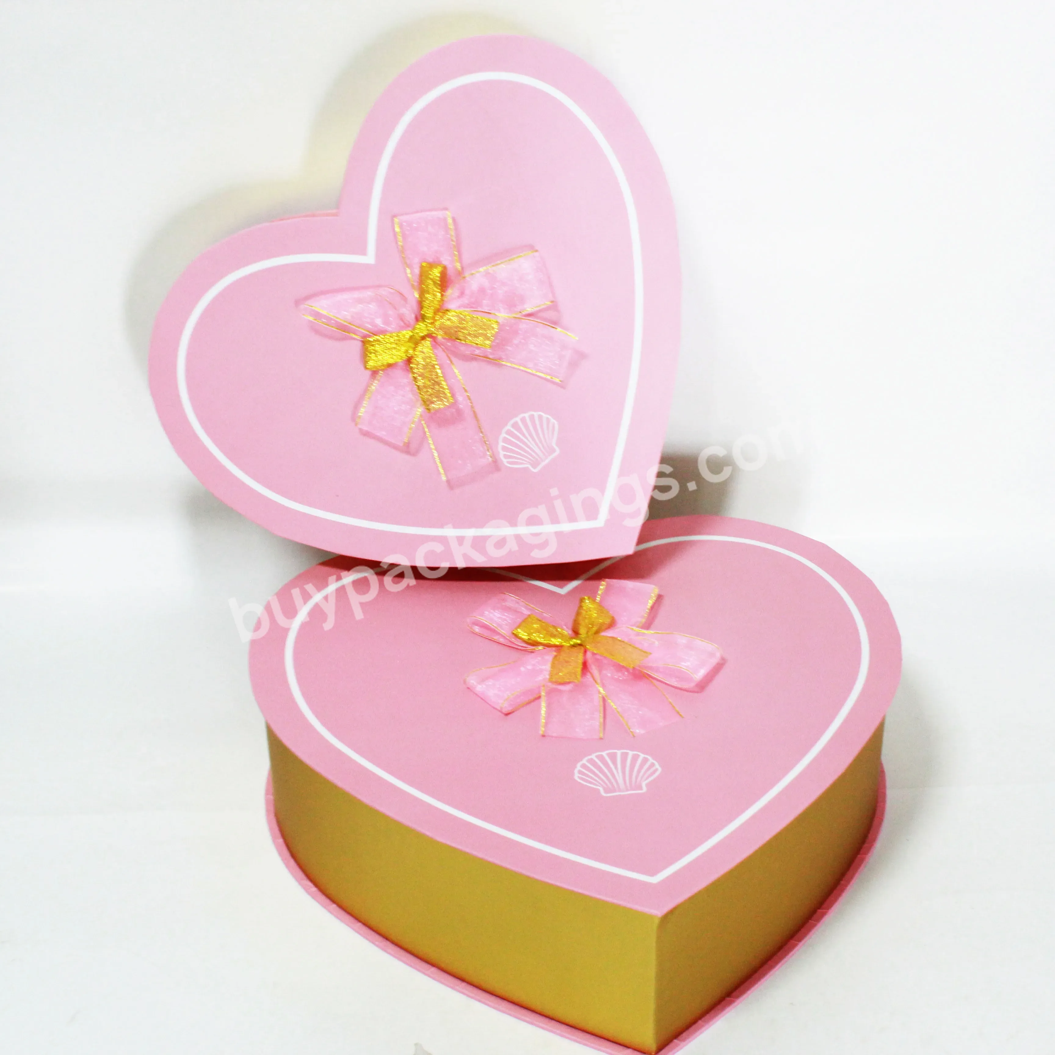 Wholesale Custom Logo Luxury Heart Shaped Flower Box Gift Packaging Heart Shape Box