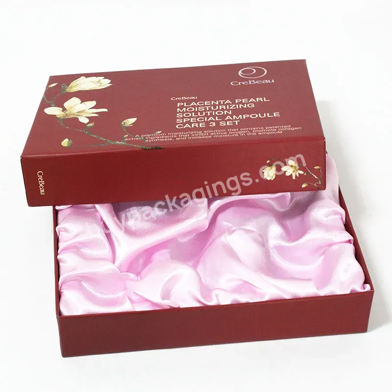 Wholesale Custom Logo Luxury Korean Cosmetic Packaging Skin Care Set Box Cardboard Paper Boxes With Lid