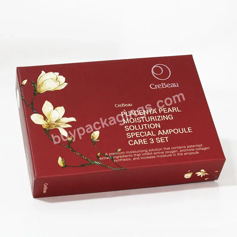 Wholesale Custom Logo Luxury Korean Cosmetic Packaging Skin Care Set Box Cardboard Paper Boxes With Lid