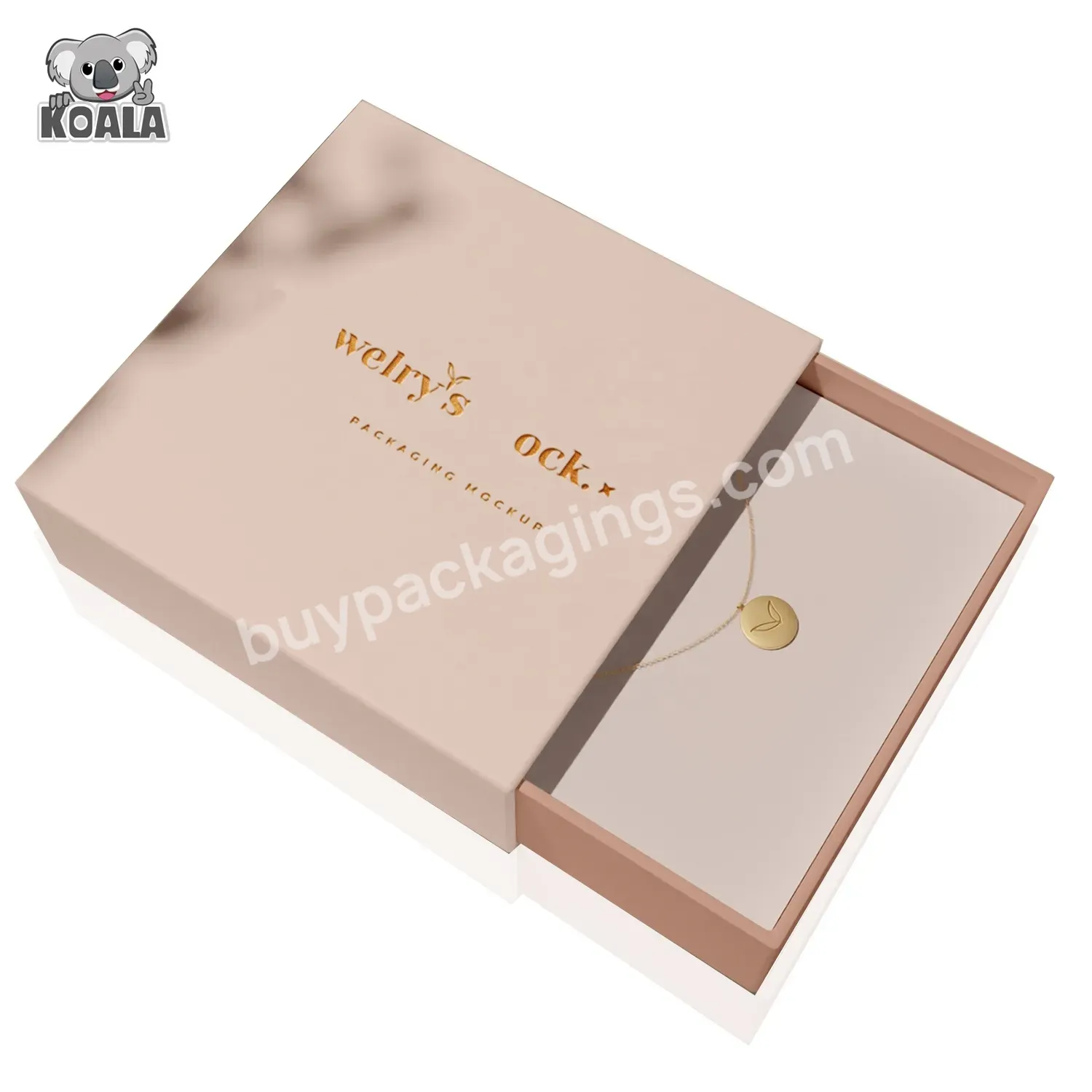 Wholesale Custom Logo Luxury Paper Branded Bracelet Necklace Full Set Drawer Pull Out Jewelry Box Packaging