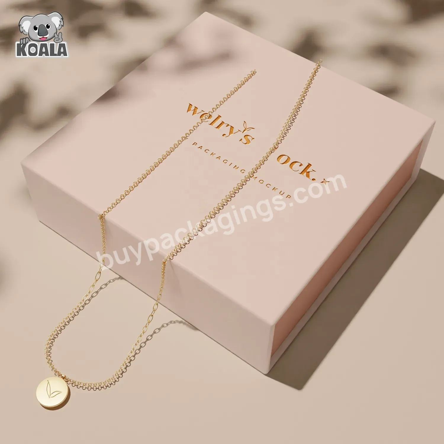 Wholesale Custom Logo Luxury Paper Branded Bracelet Necklace Full Set Drawer Pull Out Jewelry Box Packaging