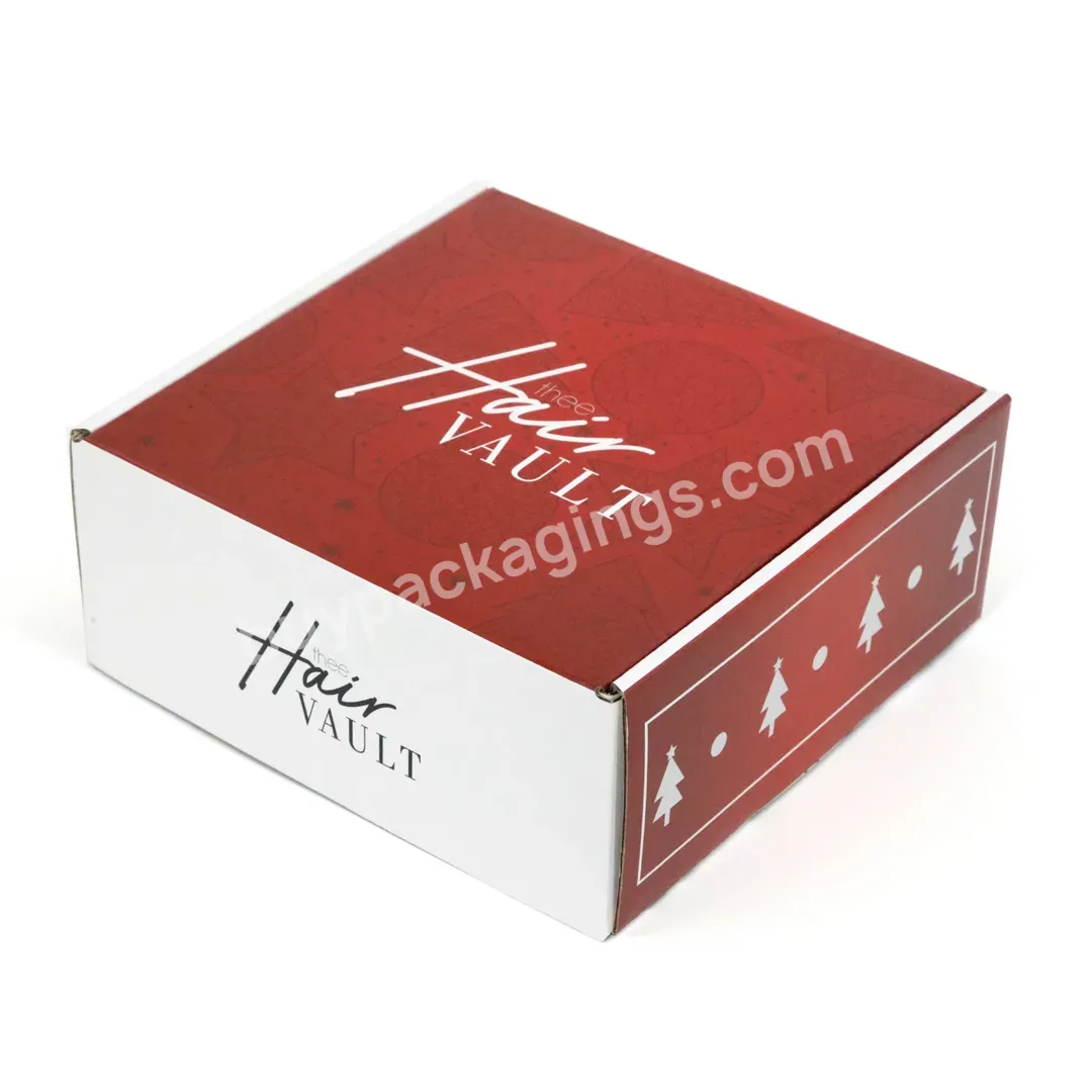 Wholesale Custom Logo Luxury Wig Hair Extensions Packaging Boxes Christmas Gift Box Apparel Box Insert Satin With Ribbon