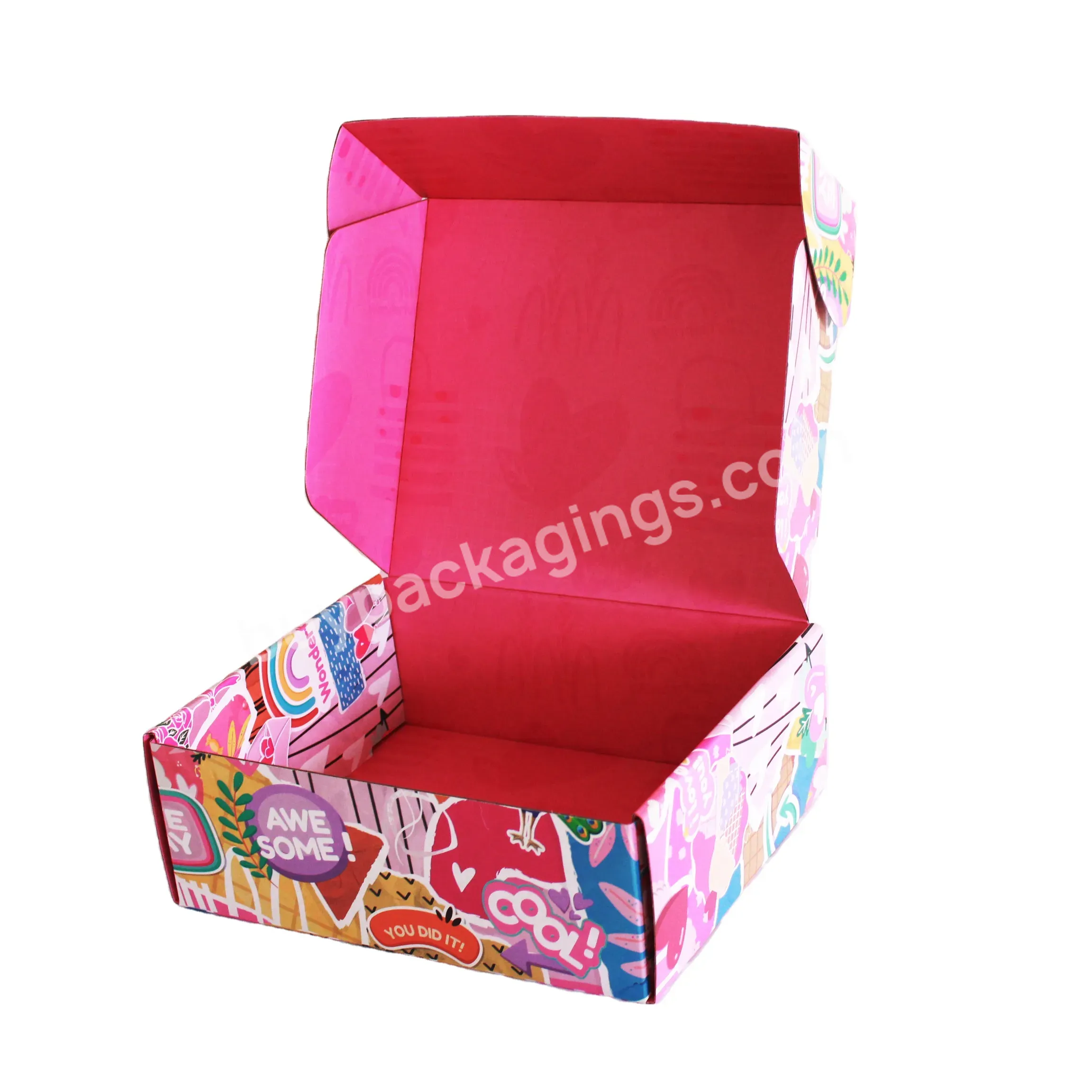 Wholesale Custom Logo Mailer Clothing Box Packaging Corrugated Paper Fashionistas Clothes Packing