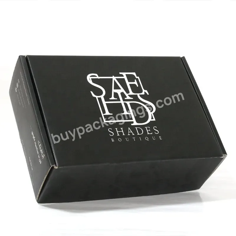 Wholesale Custom Logo Paper Boxes Black Corrugated Paper Mailer Packaging Box