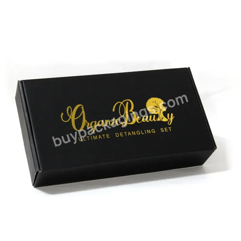 Wholesale Custom Logo Paper Boxes Black Corrugated Shoes Paper Packaging Box