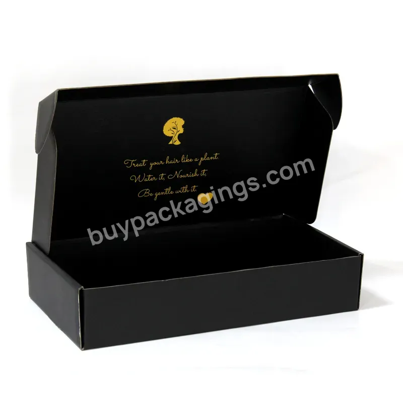 Wholesale Custom Logo Paper Boxes Black Corrugated Shoes Paper Packaging Box