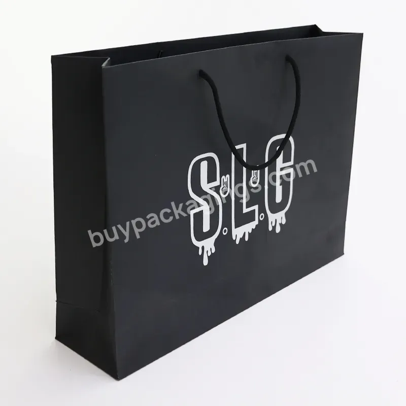 Wholesale Custom Logo Paper Handle Clear Brand Eco Friendly Clothing Shopping Bags Gift Paper Packaging Bags