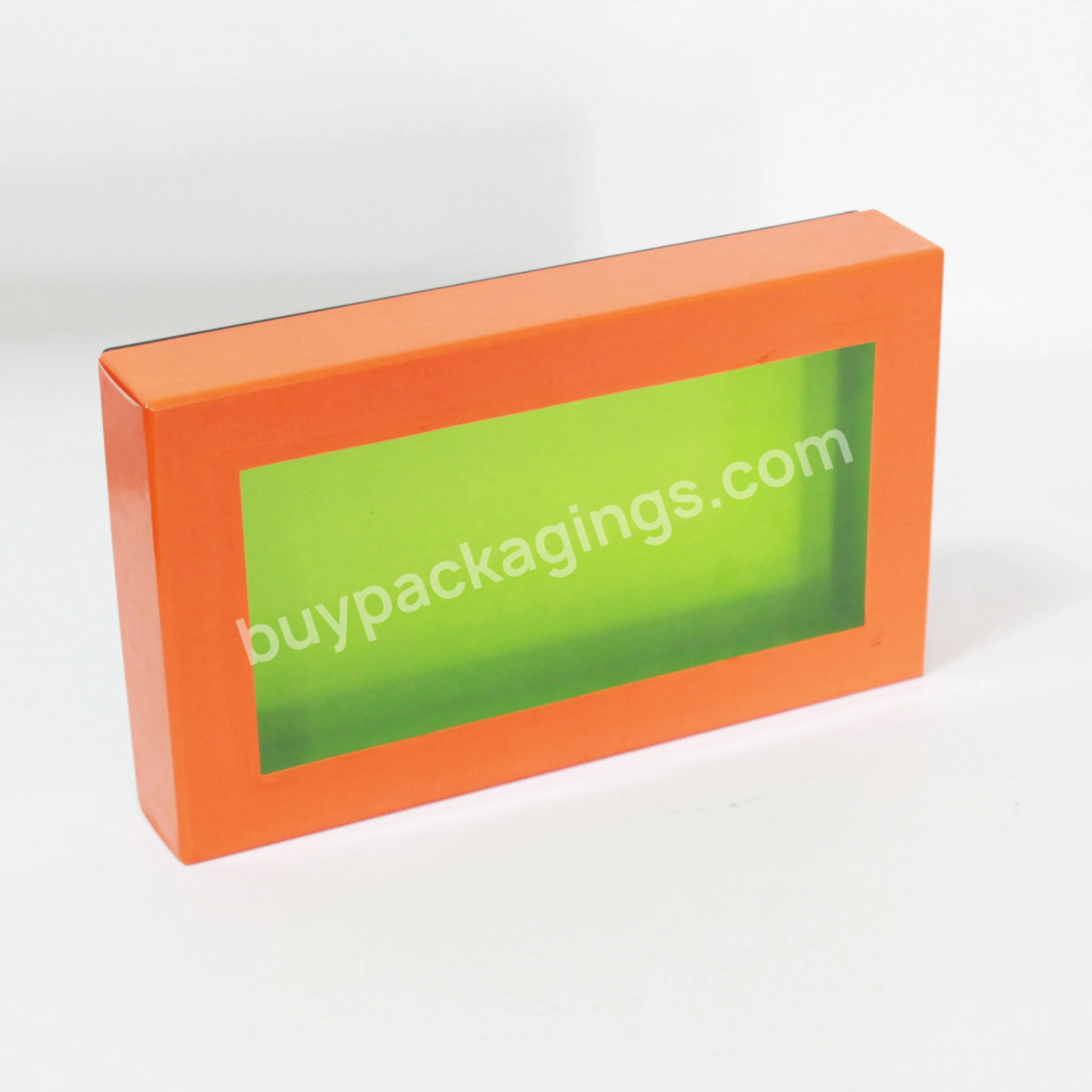 Wholesale Custom Logo Paperboard Paper Gift Box Packing Clothing Packaging Box With Pvc Window